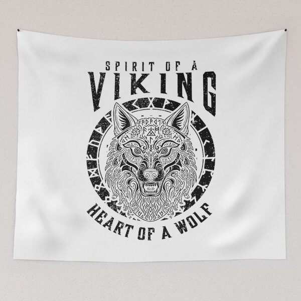 Item preview, Spirit Of A Viking Wolf Heart Norse Mythology Warrior designed and sold by GrandeDuc.
