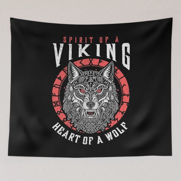 Item preview, Spirit Of A Viking Wolf Heart Norse Mythology Warrior designed and sold by GrandeDuc.