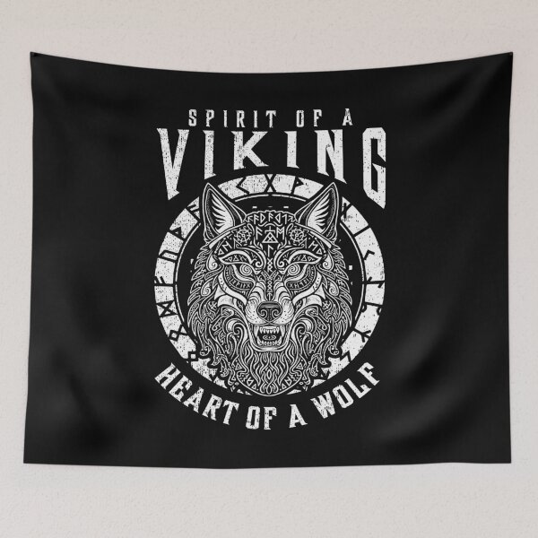 Item preview, Spirit Of A Viking Wolf Heart Norse Mythology Warrior designed and sold by GrandeDuc.