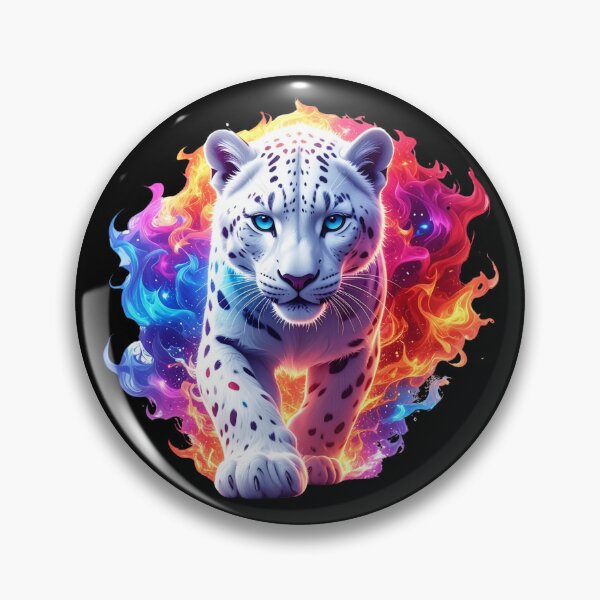 Item preview, A glowing neon white tiger T-shirt|Art designed and sold by Alicjareign.