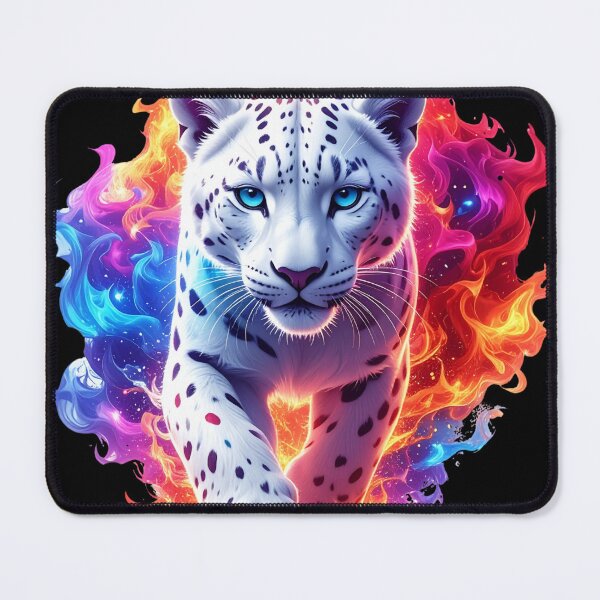 Item preview, A glowing neon white tiger T-shirt|Art designed and sold by Alicjareign.