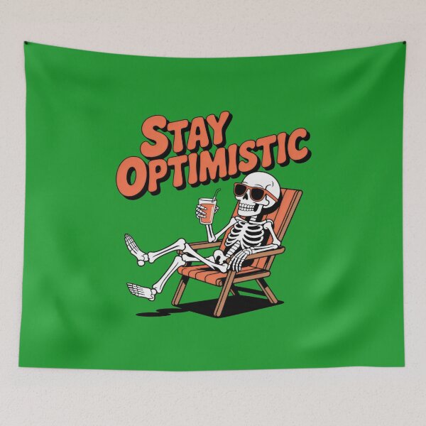 Item preview, Skeleton optimist. designed and sold by MyHappyArtShop.