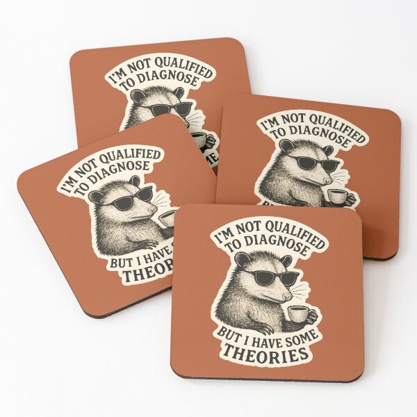 Item preview, Not Qualified to Diagnose but I Have Some Theories - Funny Opossum Neurodivergent designed and sold by thecatcouch.