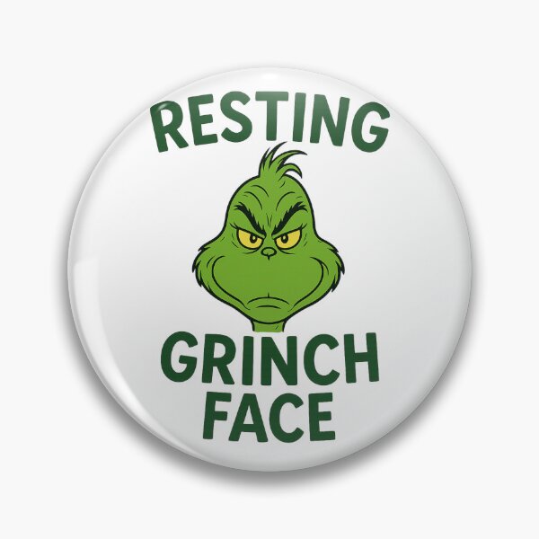 Aperçu de l'œuvre Visage de Grinch au repos créée et vendue par Inappropriate Ink.