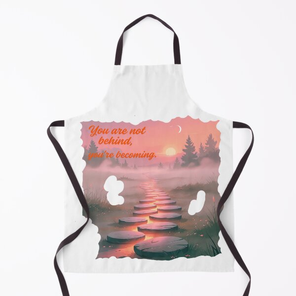 Item preview, You Are Becoming Not Behind motivational quote designed and sold by SloganSauce.