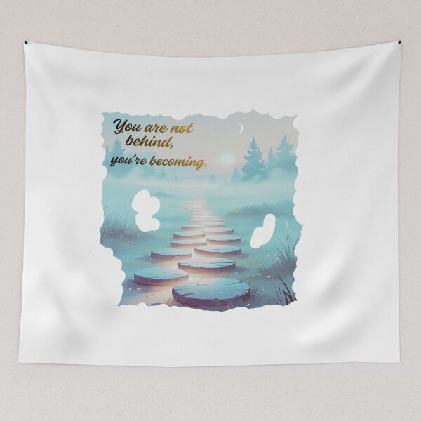 Item preview, You Are Becoming Not Behind healing journey designed and sold by SloganSauce.