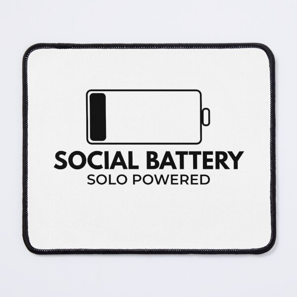 Item preview, Social Battery Solo Powered – Introvert Humor Shirt designed and sold by AdamIntrovert.
