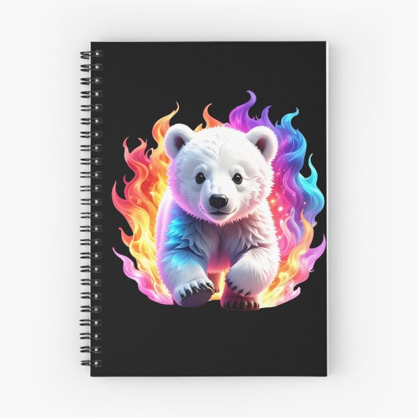 Item preview, A glowing neon baby white bear T-shirt|Art designed and sold by Alicjareign.