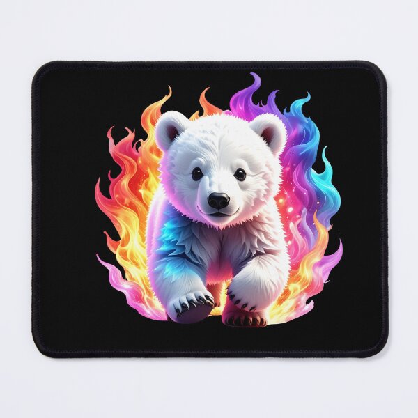 Item preview, A glowing neon baby white bear T-shirt|Art designed and sold by Alicjareign.