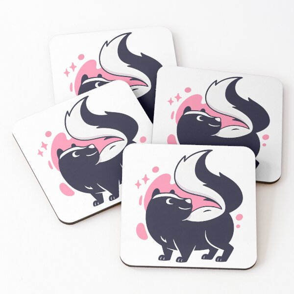 Item preview, Cute Kawaii Skunk Cartoon with Fluffy Tail design gift designed and sold by DrawHandArt.