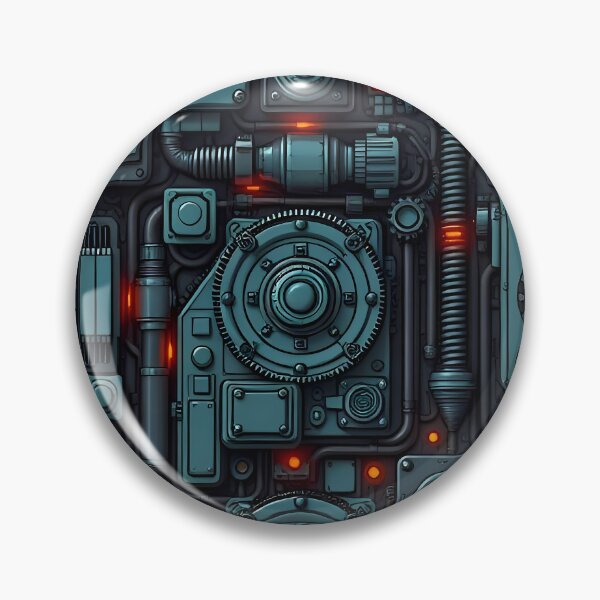 Item preview, Cyberpunk Tech Panel – Dark Futuristic Industrial Pattern Art designed and sold by DanjerBoi.