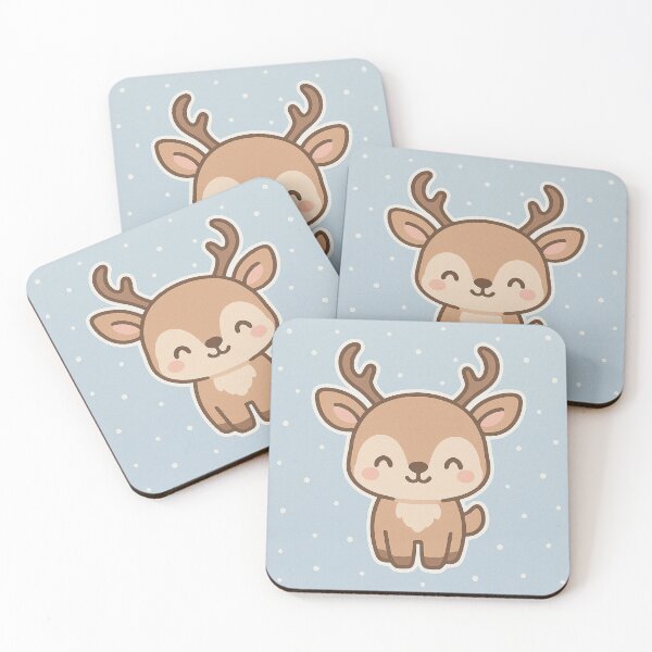 Item preview, Kawaii Deer with Curved Antlers designed and sold by Fernova.