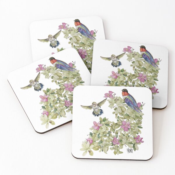 Item preview, Ruby Throat Hummingbirds with Cenizo designed and sold by Jesus Vichareli.