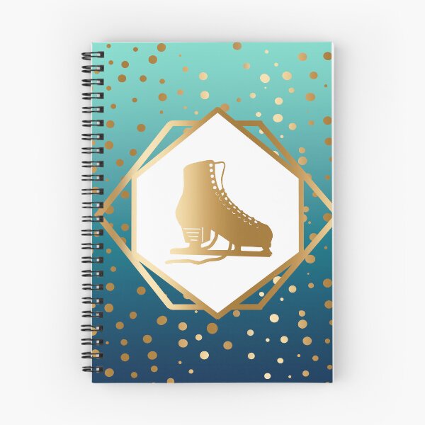 Item preview, Gold Figure Skate with Gold Dots on Mint to Teal  Gradient designed and sold by Purposely Designed.