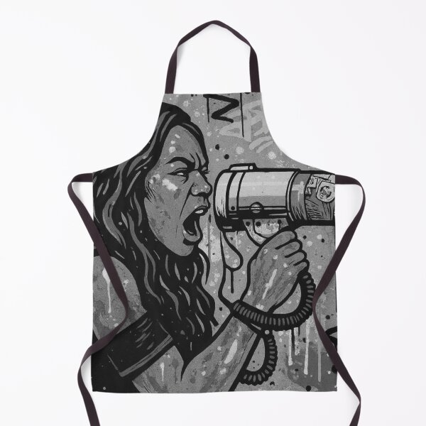 Item preview, Fierce Voice Activism - Black and White Empowered Grayscale Street Art designed and sold by AldenTees.