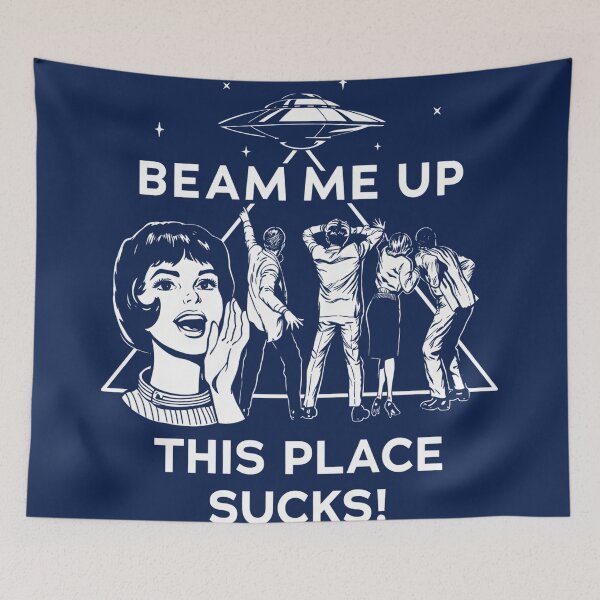 Item preview, Beam Me Up This Place Sucks Stranger Things Vintage T-shirt Robin  designed and sold by JohnSit.