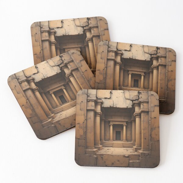 Item preview, Ancient Stone Corridor – Mystical Desert Temple Architecture” designed and sold by GeetArtHouse.