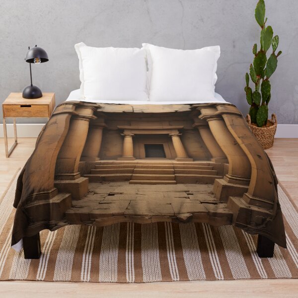 Item preview, Ancient Stone Corridor – Mystical Desert Temple Architecture” designed and sold by GeetArtHouse.