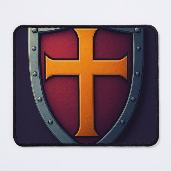Item preview, Crusader's Golden Cross Shield designed and sold by JosuTheArtist.