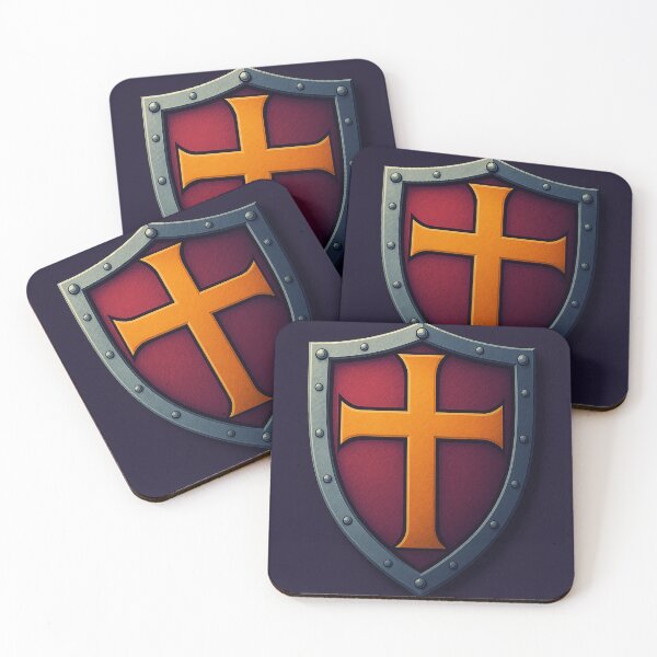 Item preview, Crusader's Golden Cross Shield designed and sold by JosuTheArtist.