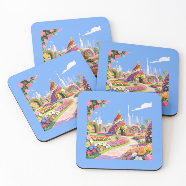 Item preview, Dubai Miracle Garden 3D Sketch – Colorful Floral Paradise Illustration , designed and sold by PaintMeWorld.