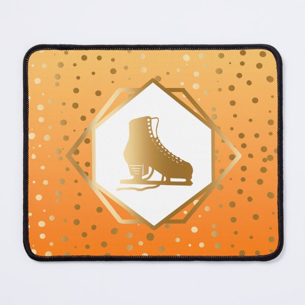 Item preview, Gold Figure Skate with Gold Dots on Yellow to Orange Gradient designed and sold by Purposely Designed.