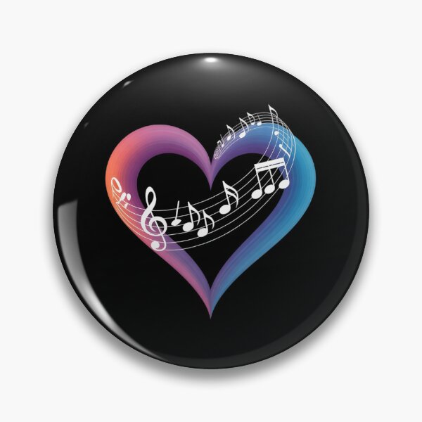 Item preview, Musical Notes Heart Treble Clef Music  designed and sold by MicanCuteStore.