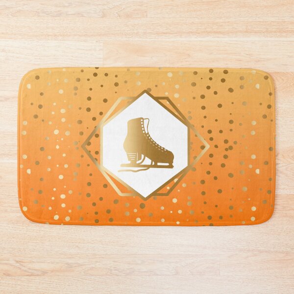 Item preview, Gold Figure Skate with Gold Dots on Yellow to Orange Gradient designed and sold by Purposely Designed.
