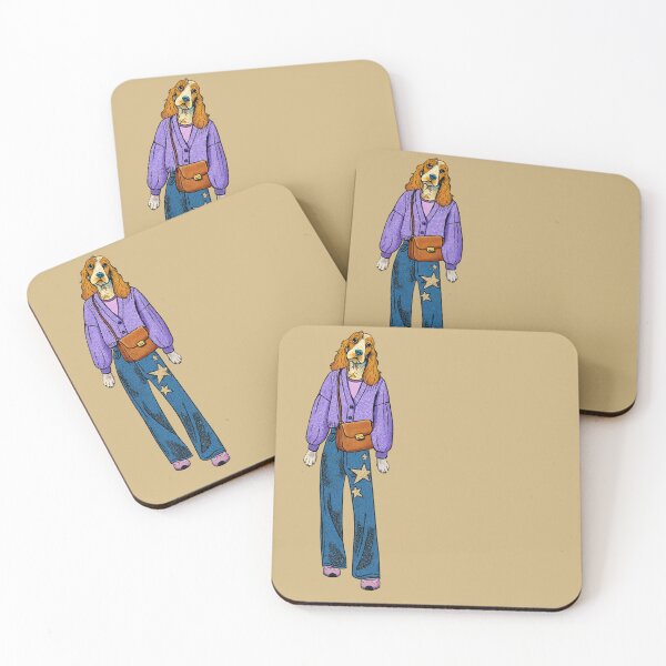 Item preview, Lispe Dog Retro Spaniel Starry 70s Mid-Century Graphic Art Style designed and sold by Lispe-Designs.