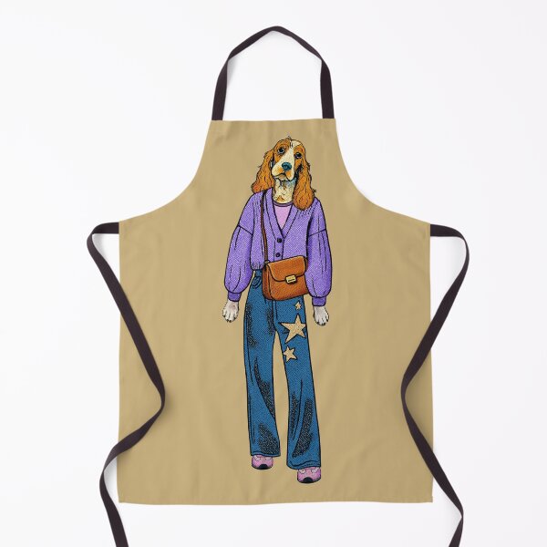 Item preview, Lispe Dog Retro Spaniel Starry 70s Mid-Century Graphic Art Style designed and sold by Lispe-Designs.