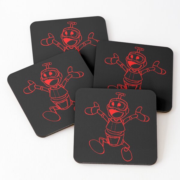 Item preview, Nono the Little Robot - Minimalist Red Silhouette 80s designed and sold by retrologie.