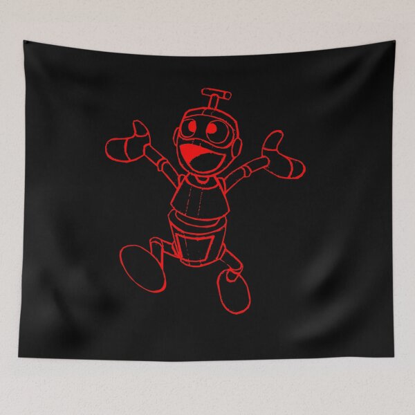 Item preview, Nono the Little Robot - Minimalist Red Silhouette 80s designed and sold by retrologie.