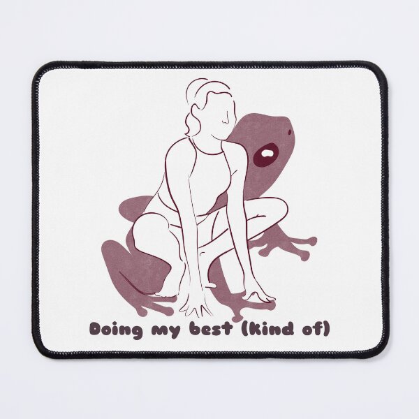 Item preview, Doing My Best (Kind Of) Minimalist Yoga Frog Aesthetic Funny Design designed and sold by MGK22.