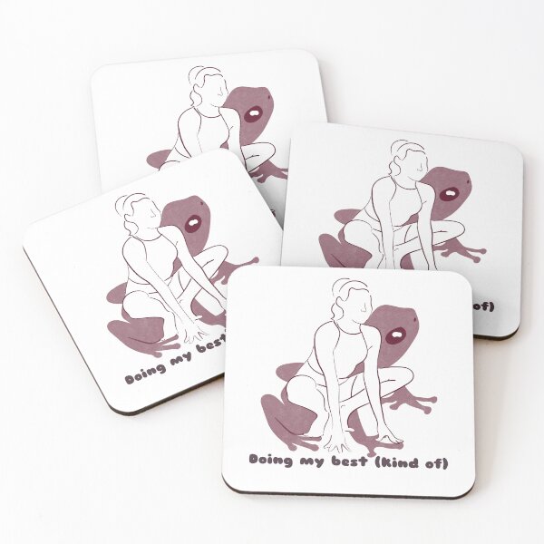 Item preview, Doing My Best (Kind Of) Minimalist Yoga Frog Aesthetic Funny Design designed and sold by MGK22.