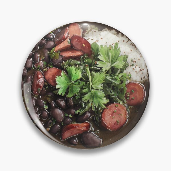 Item preview, Feijoada, Traditional Brazilian Black Bean Stew Served with White Rice designed and sold by Violet Peonies.