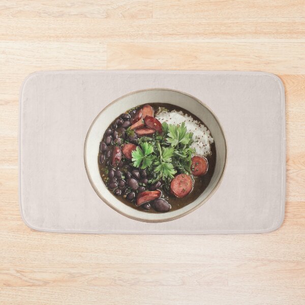 Item preview, Feijoada, Traditional Brazilian Black Bean Stew Served with White Rice designed and sold by Violet Peonies.