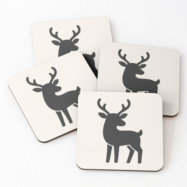 Item preview, Simple Deer Silhouette with Curved Antlers designed and sold by Fernova.