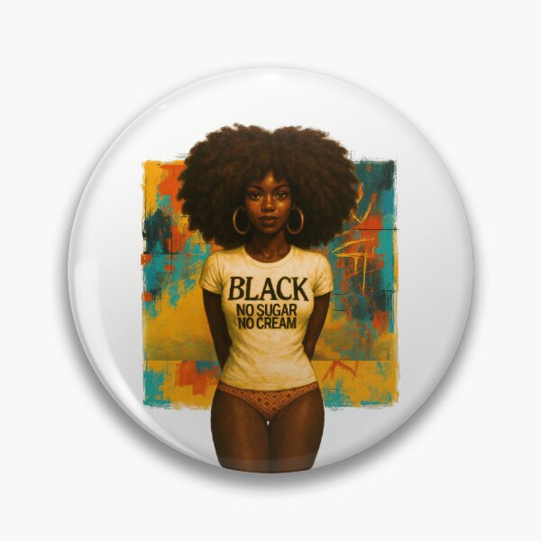 Item preview, BLACK NO SUGAR NO CREAM – Bold Afrocentric Pride Tee | Natural Hair & Melanin designed and sold by Cree8if.