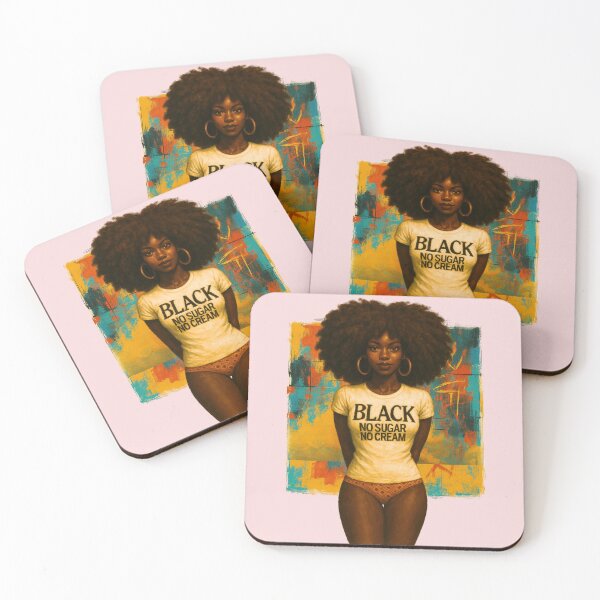 Item preview, BLACK NO SUGAR NO CREAM – Bold Afrocentric Pride Tee | Natural Hair & Melanin designed and sold by Cree8if.