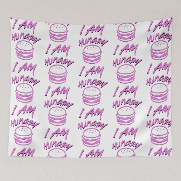 Item preview, Pink Burger Hungry Quote designed and sold by GlamourCutieAI.