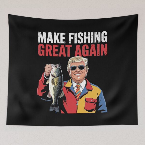 Item preview, Funny Donald Trump Make Fishing Great Again Fisherman Angler  designed and sold by GamtosMintys.