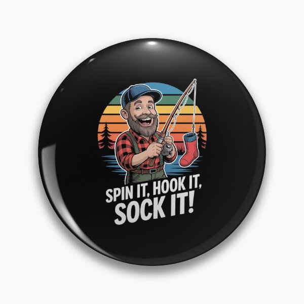 Item preview, Spin It Hook It Sock It Funny Spinning Fishing Humor Anglers  designed and sold by LKappa3Faber.
