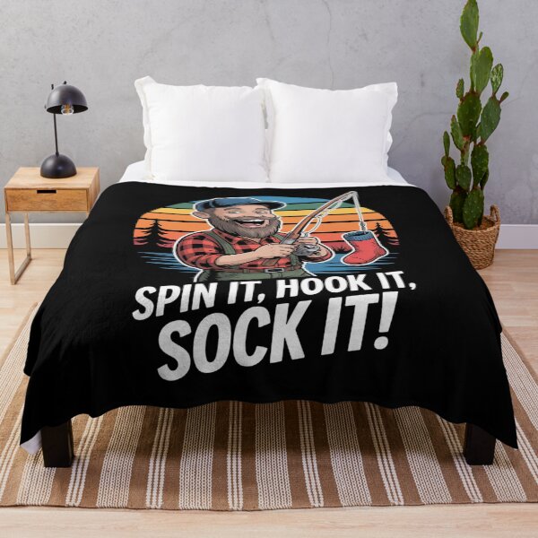 Item preview, Spin It Hook It Sock It Funny Spinning Fishing Humor Anglers  designed and sold by LKappa3Faber.