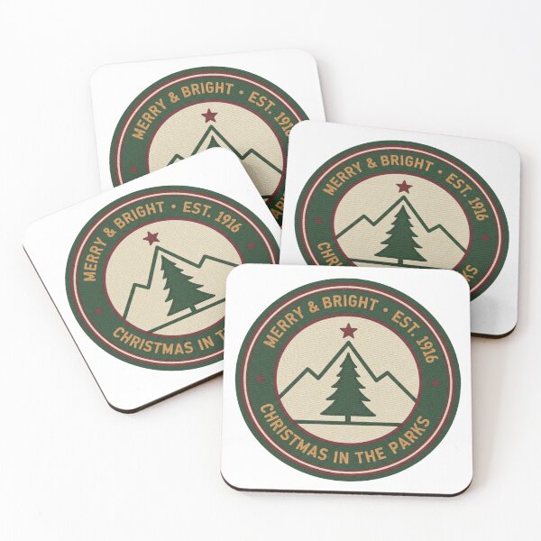Item preview, Christmas in the Parks Badge Sticker | Vintage National Park Holiday Design | Outdoor Enthusiast Gift | Merry & Bright 1916 Sticker, T-Shirt designed and sold by kinany00.