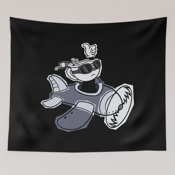 Item preview, Cuphead Airplane Black N White  designed and sold by Nogamemorane.