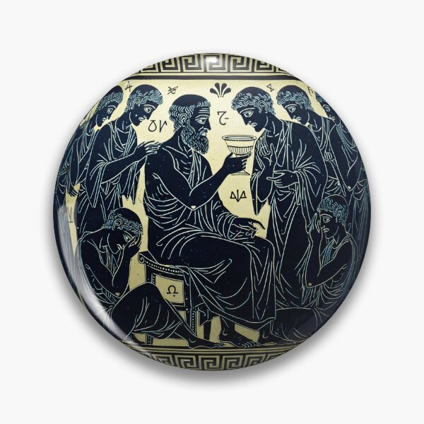 Item preview, The Death of Socrates - Ancient Greek Black Figure Pottery designed and sold by Dakson Design - Fantasy Art.