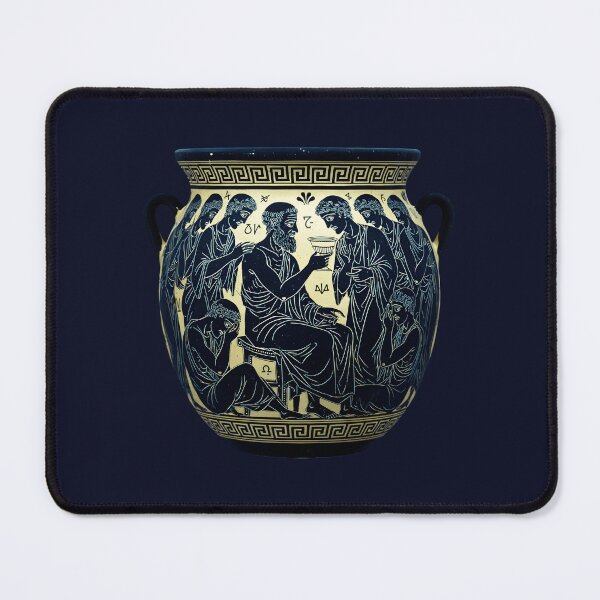 Item preview, The Death of Socrates - Ancient Greek Black Figure Pottery designed and sold by Dakson Design - Fantasy Art.