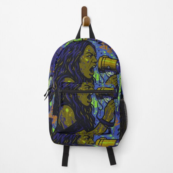 Item preview, Fierce Voice Activism - Neon Blue and Yellow Empowered Street Art designed and sold by AldenTees.