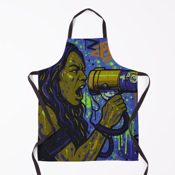 Item preview, Fierce Voice Activism - Neon Blue and Yellow Empowered Street Art designed and sold by AldenTees.