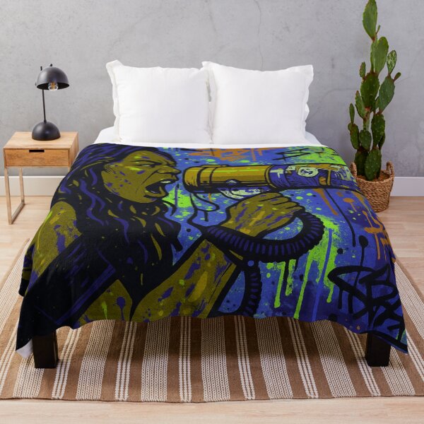 Item preview, Fierce Voice Activism - Neon Blue and Yellow Empowered Street Art designed and sold by AldenTees.